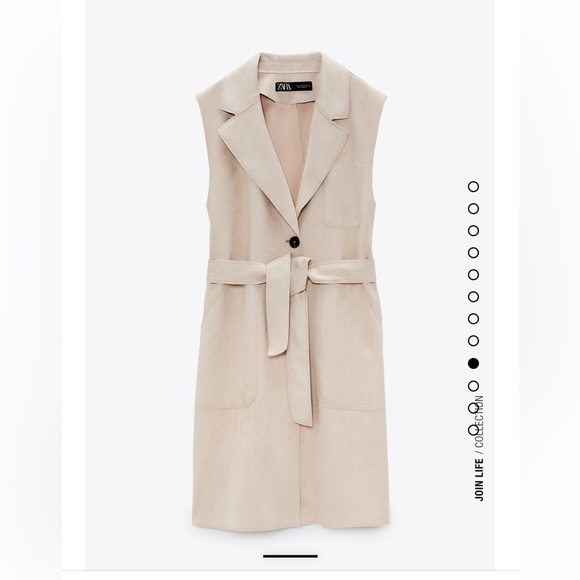 Zara Faux Suede Belted Vest - Picture 9 of 11